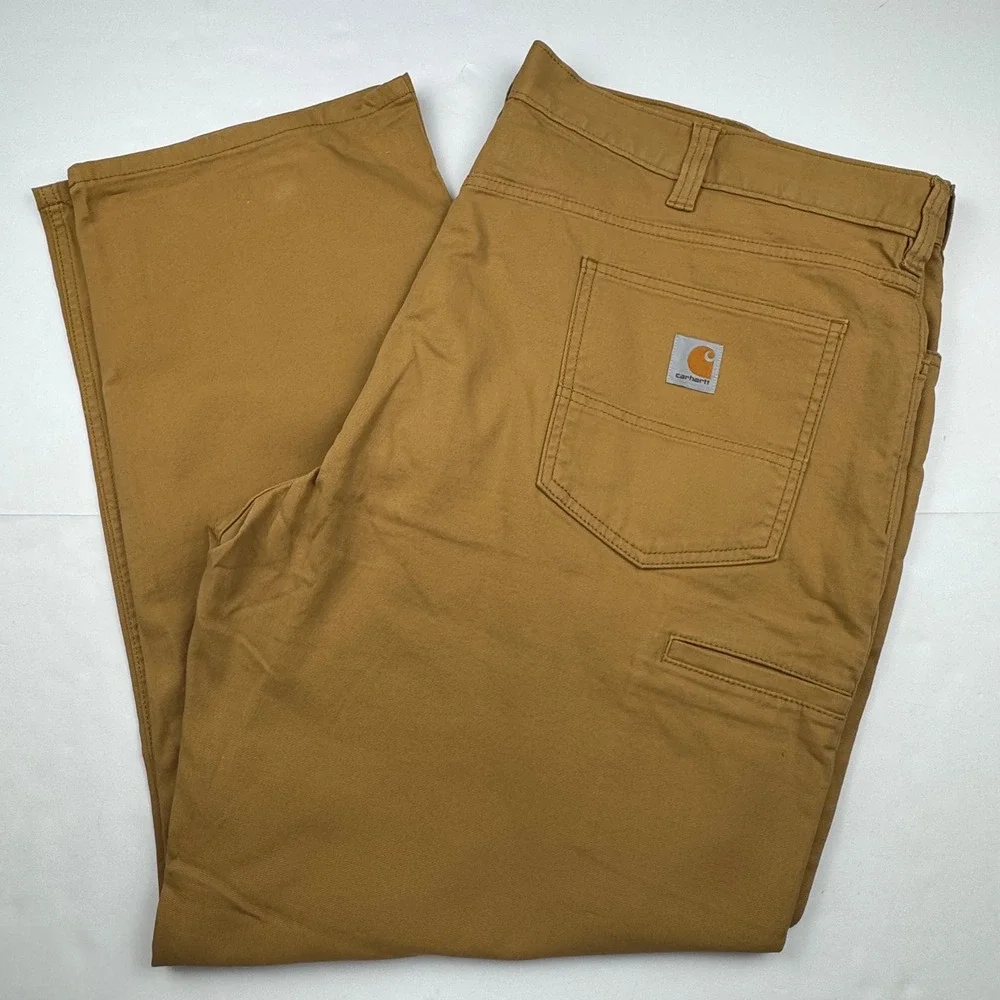 Carhartt Rugged Flex Work Pants 46x30 Tan Canvas Relaxed Fit BN2517-M Utility